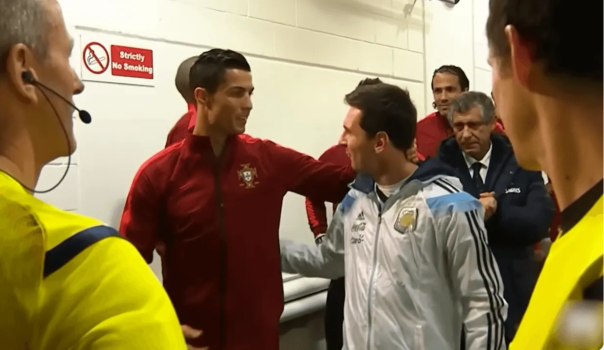Screenshot of Cristiano Ronaldo and Lionel Messi