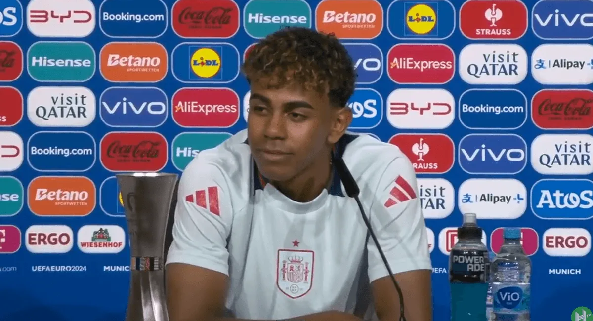 Screenshot of soccer star Lamine Yamal