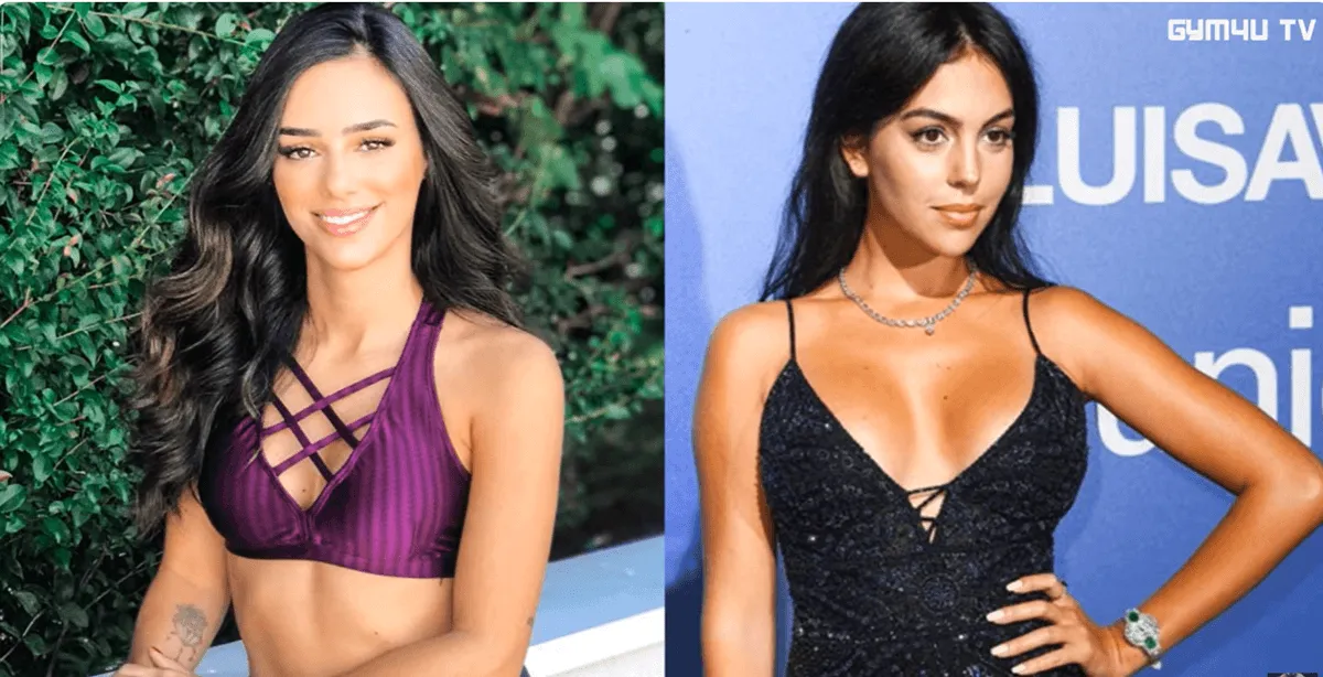 Side-by-side screenshot of Bruna Biancardi and Georgina Rodriguez
