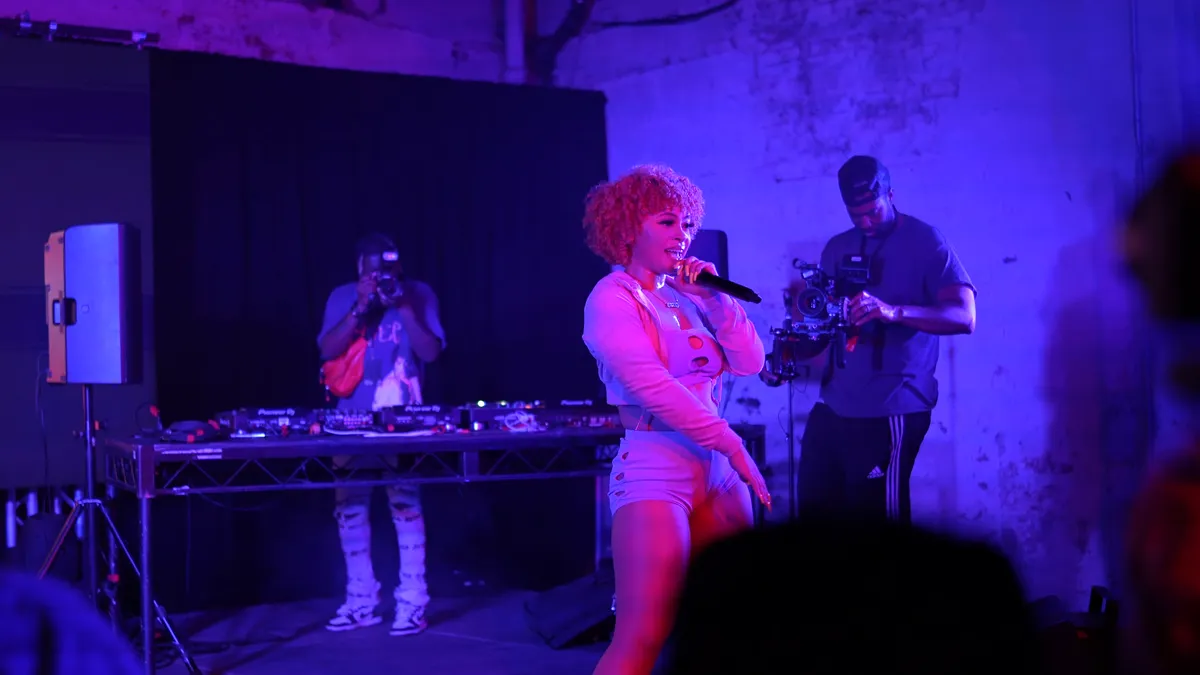 Ice Spice is seen performing
