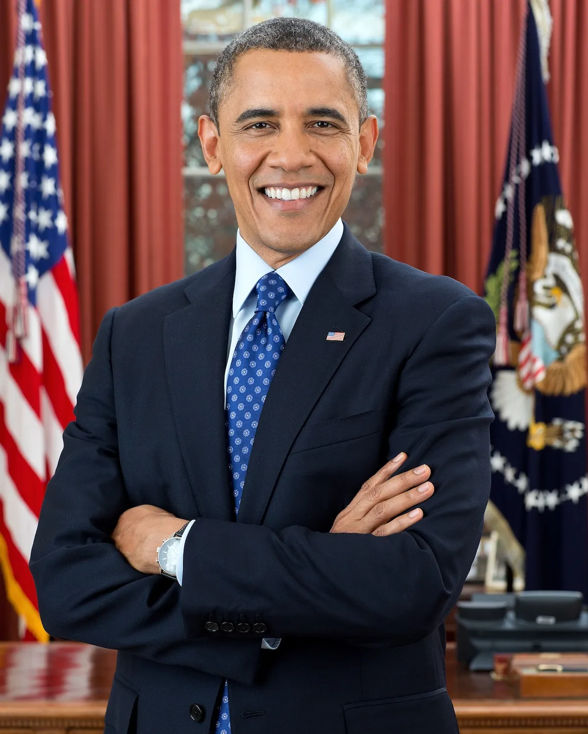 Portrait of President Barack Obama in the Oval Office