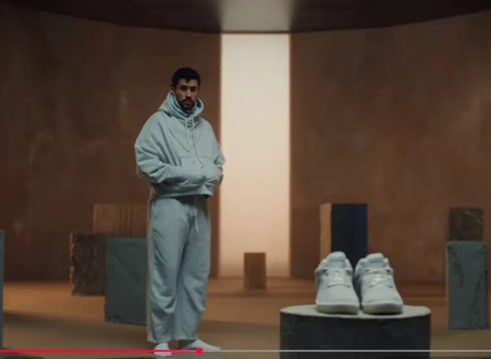 Bad Bunny in an Adidas commercial