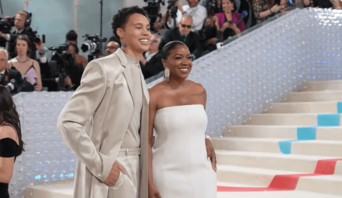 Screenshot of Britney Griner and Cherelle Griner at Met Gala