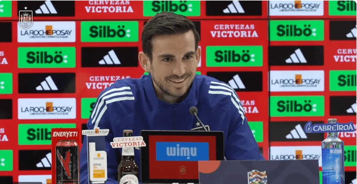 Screenshot of Fabian Ruiz during press conference