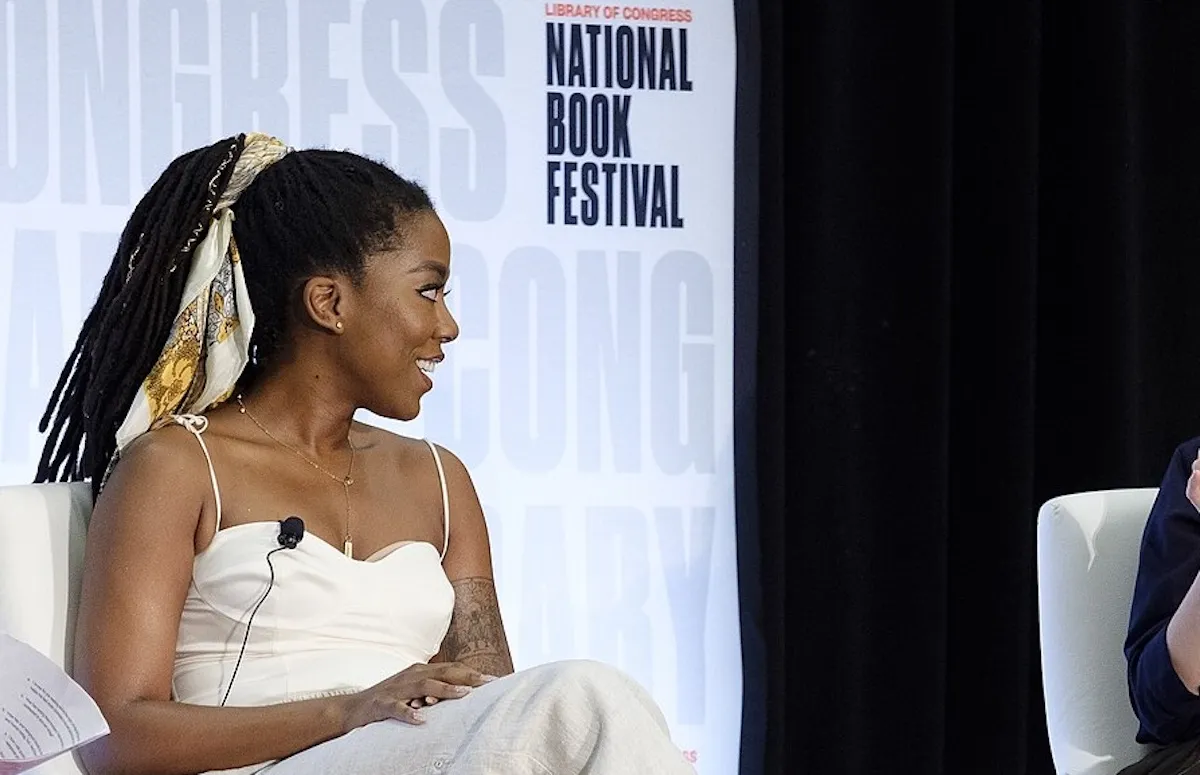 Tomi Adeyemi onstage at a National Book Festival event