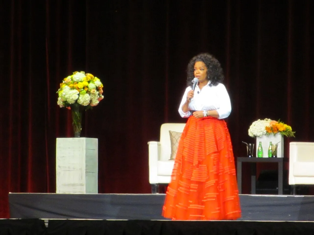 Oprah Winfrey at an event in Edmonton in 2013