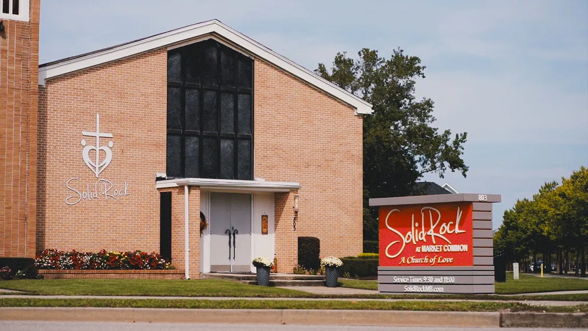 The church is shown in 'Death of a Pastor's Wife