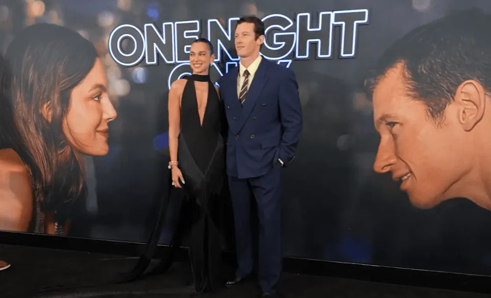 Screenshot of Dua Lipa and Cullen Turner at the 'One Night Only' New York premiere