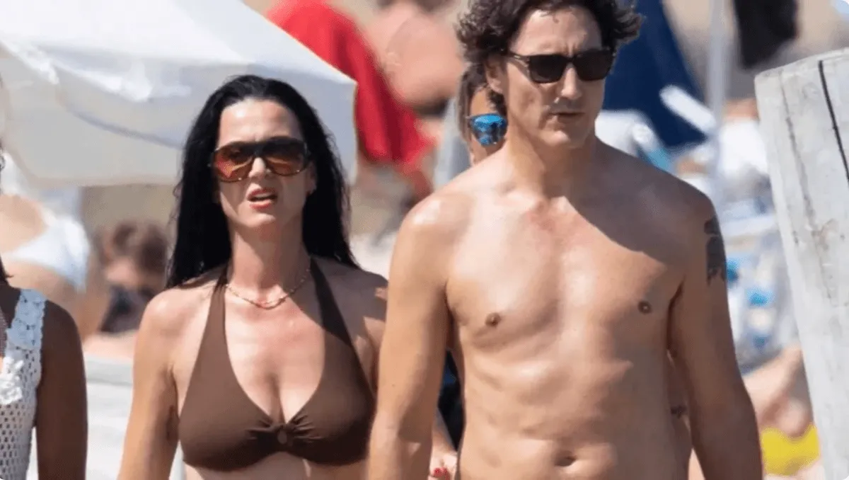 Screenshot of Katy Perry and Justin Trudeau