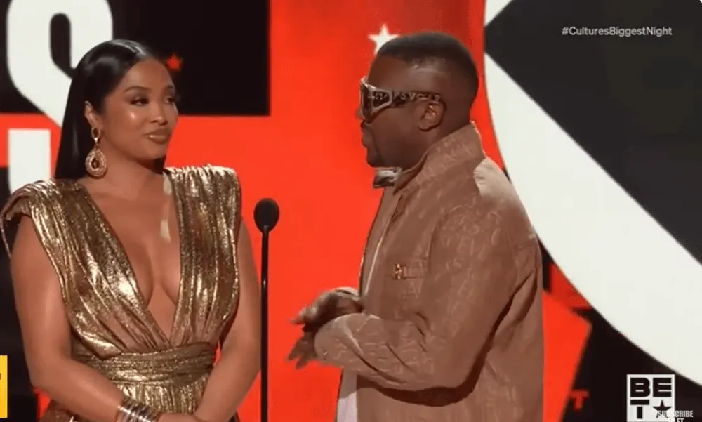 Screenshot of Ray J and Princess Love at the BET Awards