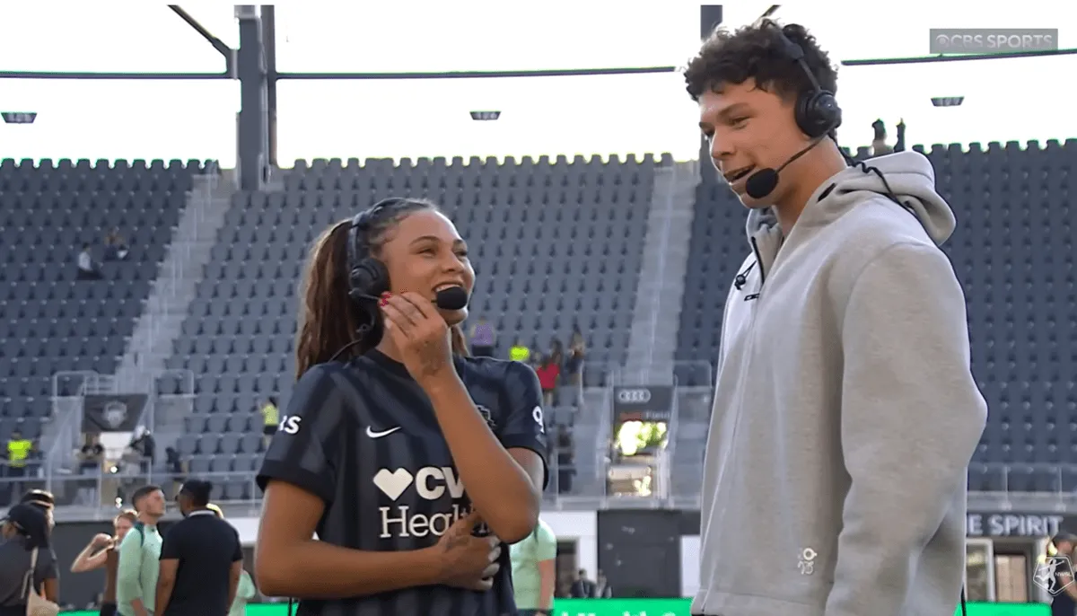 Screenshot of Trinity Rodman and Blake Shelton