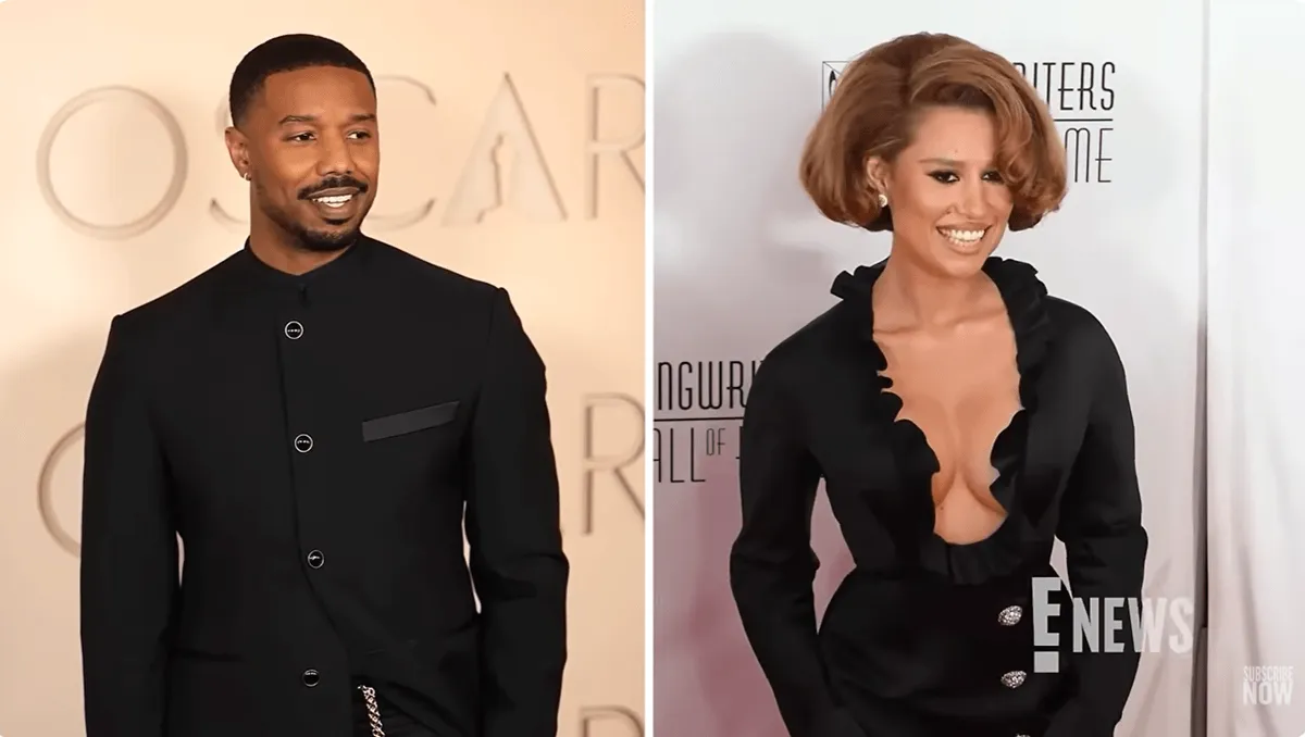 Side by side screenshot of Michael B. Jordan and Raye