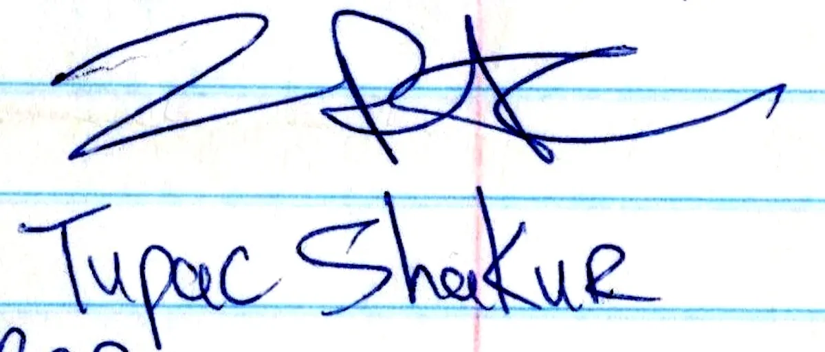 Tupac Shakur's signature