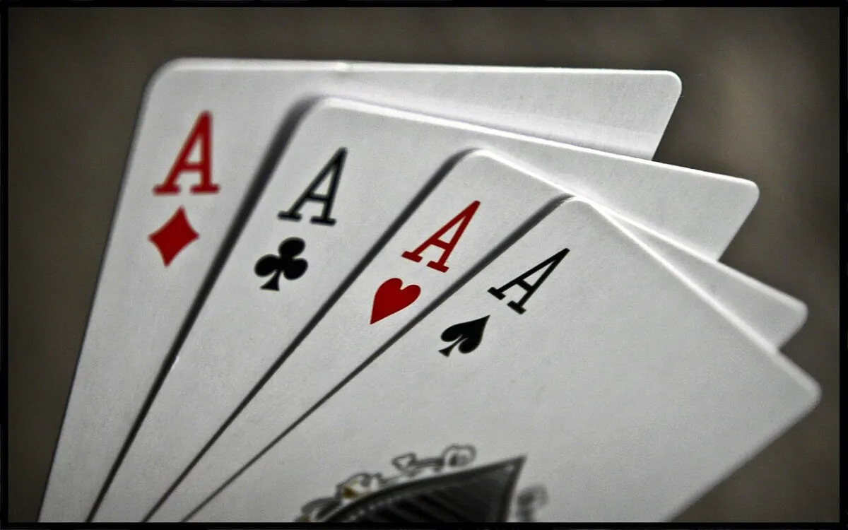 Four ace cards.