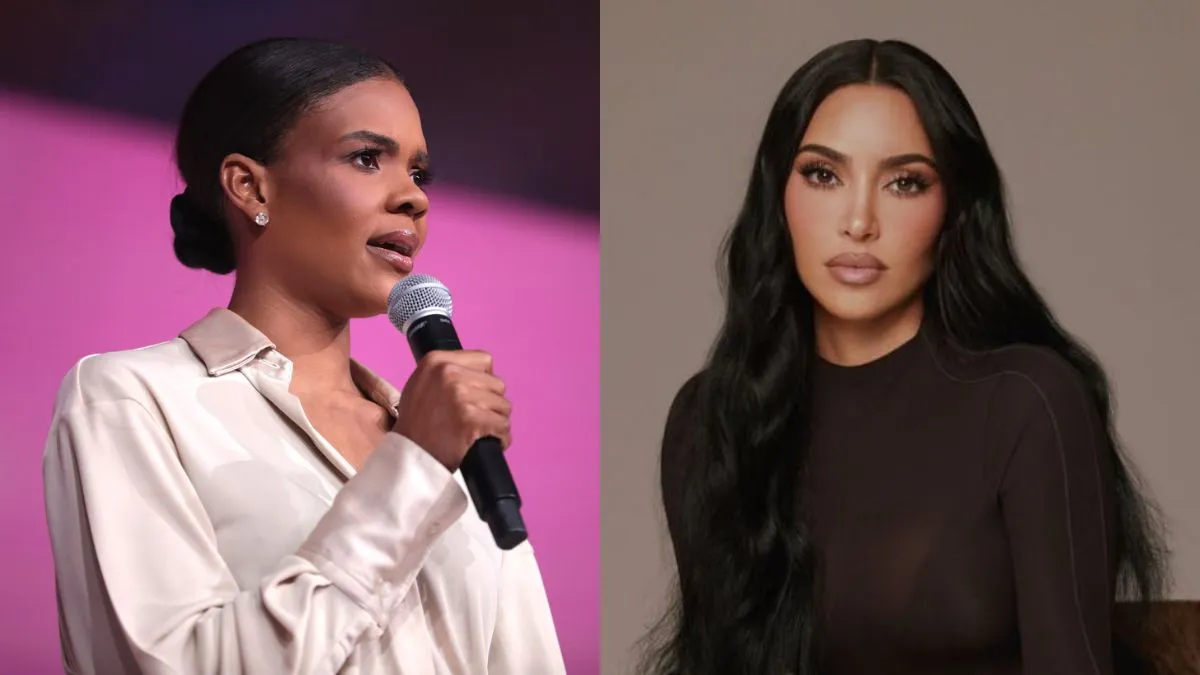 Candace Owens shares her latest awkward run-in with Kim Kardashian. (Image Credit: Flickr/Gage Skidmore, Instagram/@kimkardashian)