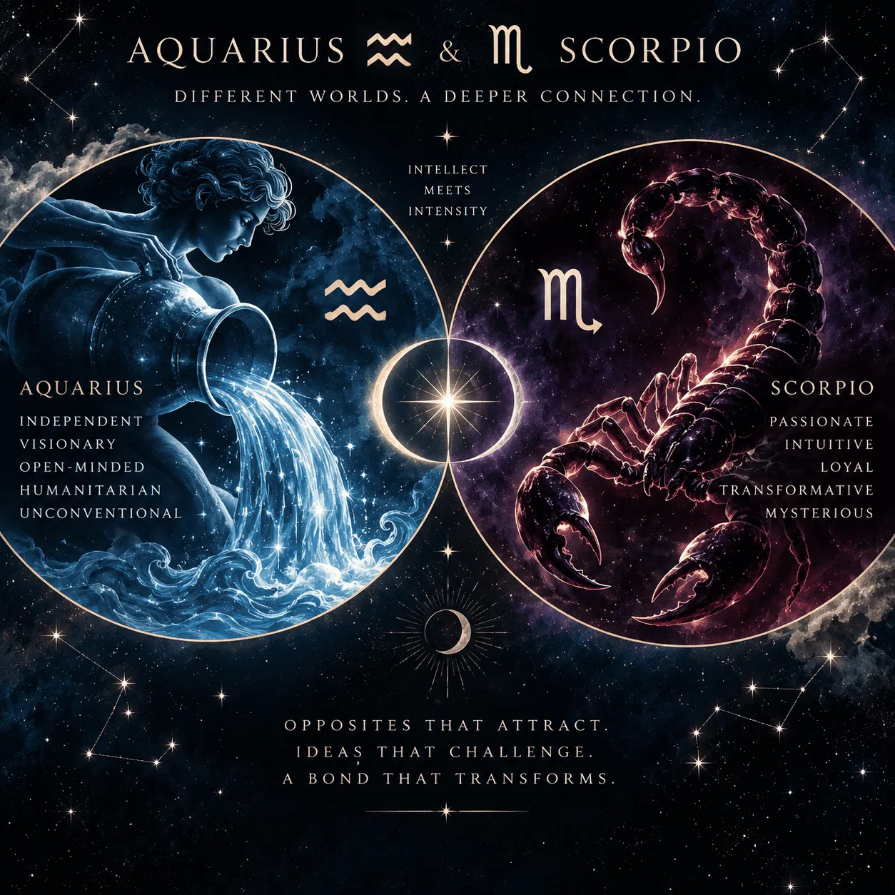 Scorpio and Aquarius compatibility chart