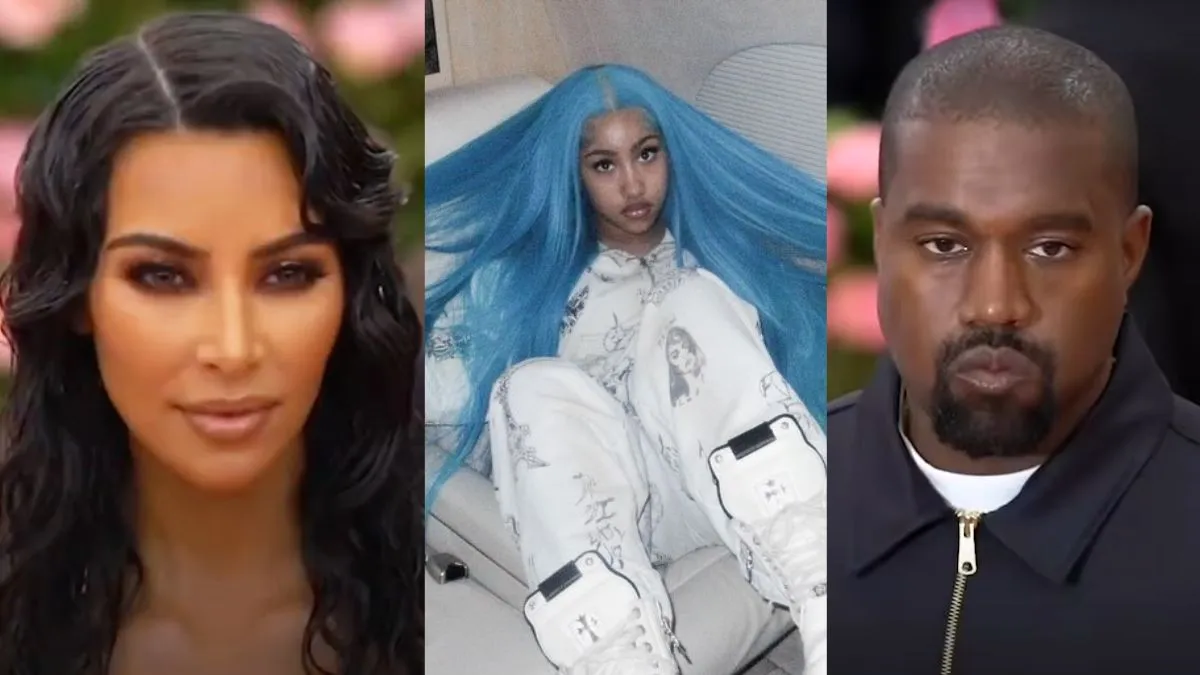 Kim Kardashian and Kanye West remain distant at North's concert. (Image Credit: Wikimedia/Cosmopolitan UK, Instagram/@northwest)