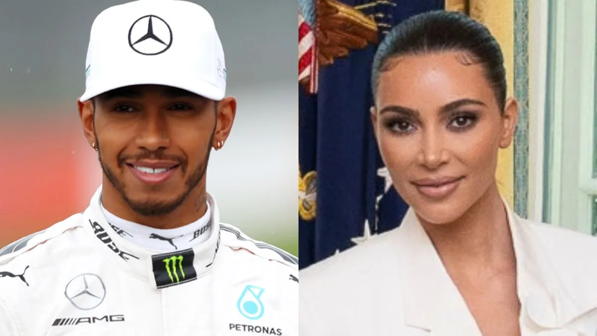 Kim Kardashian reveals her nickname for Lewis Hamilton. (Image Credit: https://imgur.com/7bPZdPR, CC0, via Wikimedia Commons, The White House from Washington, DC, Public domain, via Wikimedia Commons)