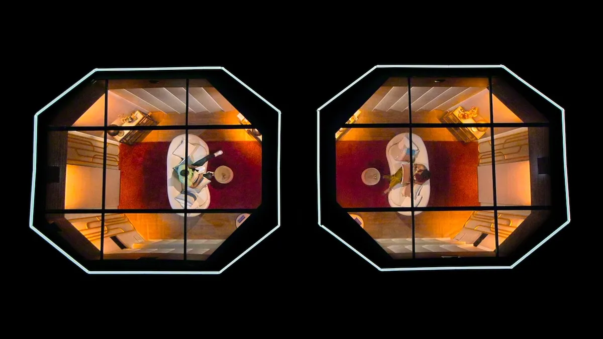 Overhead view of the pods in 'Love Is Blind' Season 11