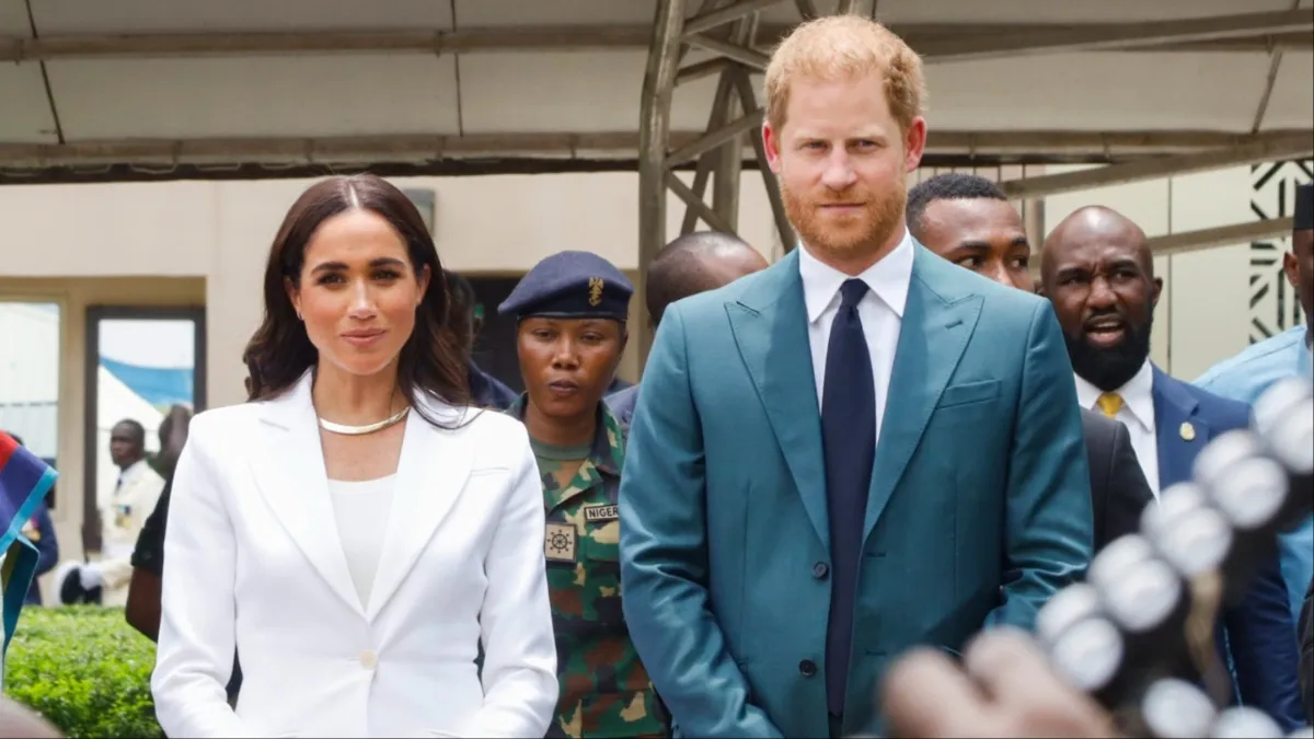 Meghan Markle and Prince Harry accused of trying to overshadow royals. (Image Credit: X/@OkayAfrica)