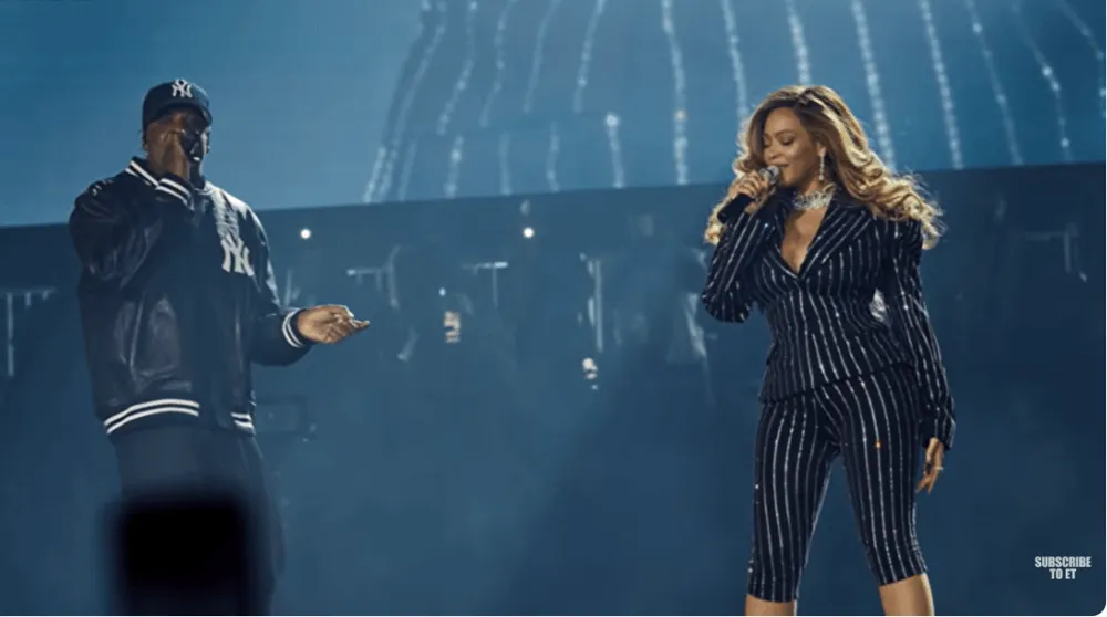 Screenshot of Jay Z and Beyoncé