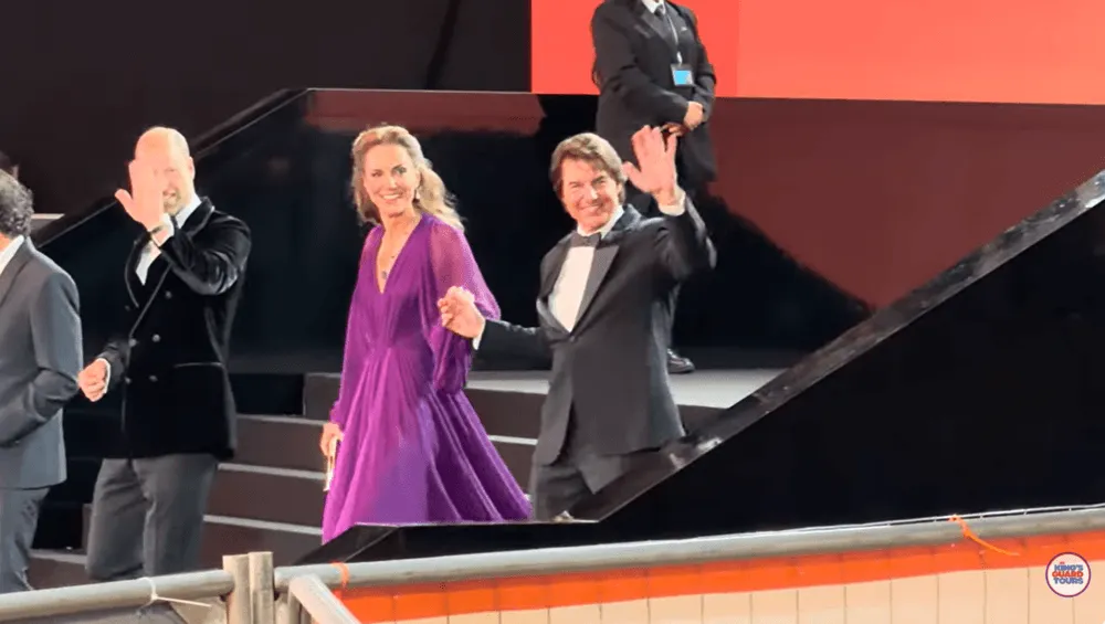 Screenshot of Prince William, Kate Middleton, and Tom Cruise