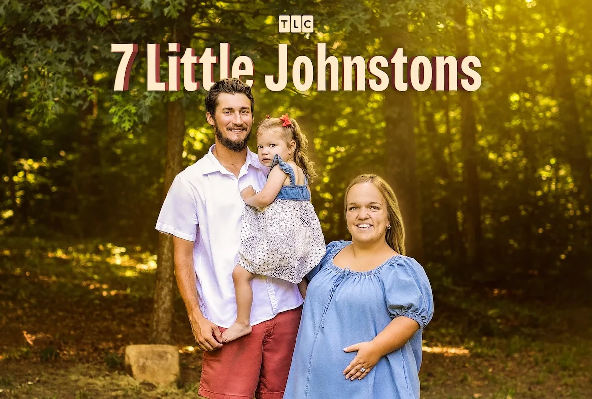 Key art for 7 Little Johnstons featuring Liz and Brice and their young daughter