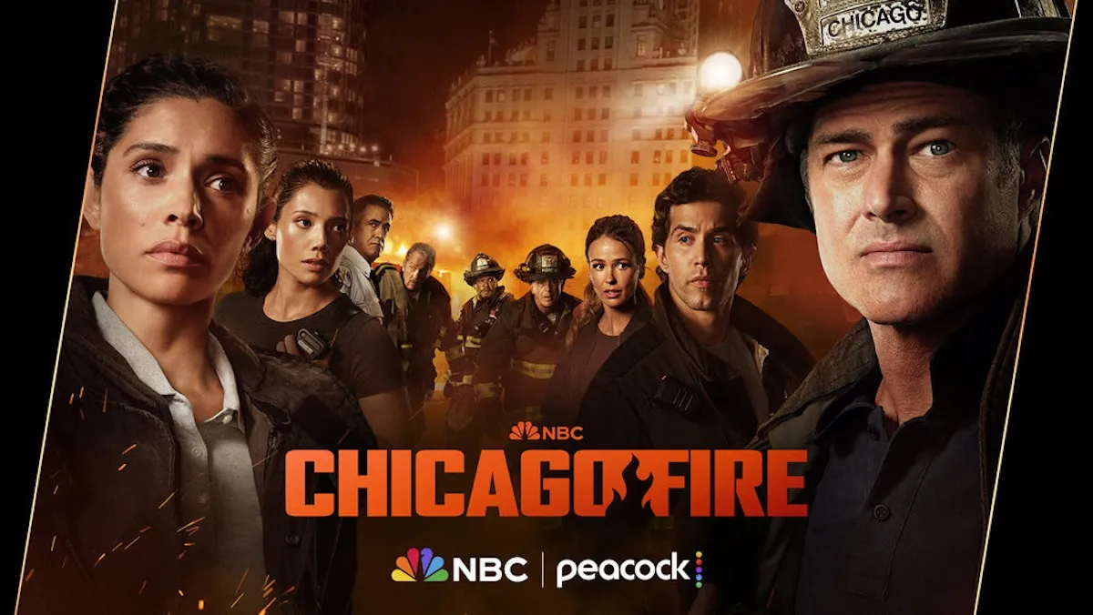 Key Art for 'Chicago Fire' Season 15 featuring photos of key cast members
