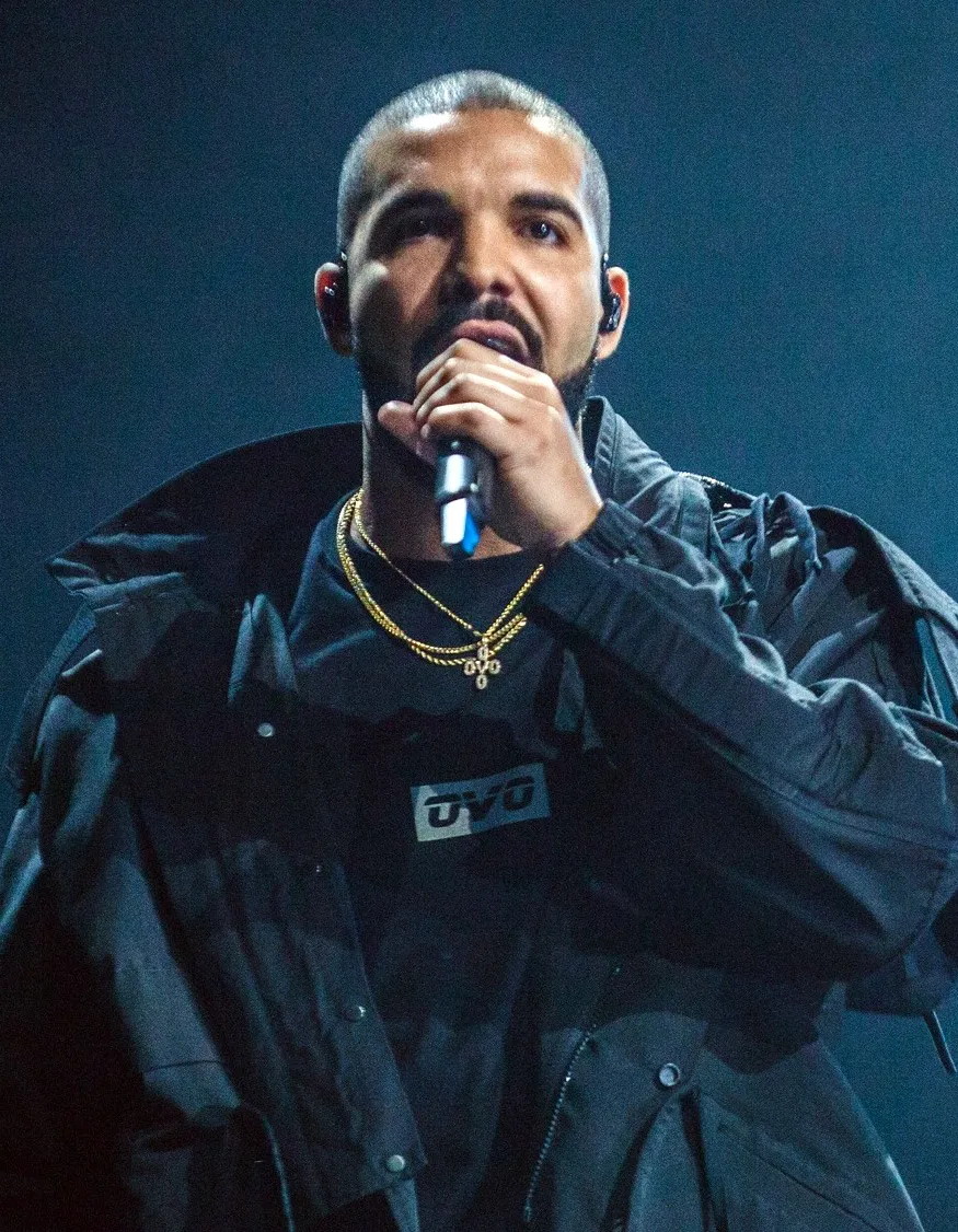 Drake performing on stage in 2016