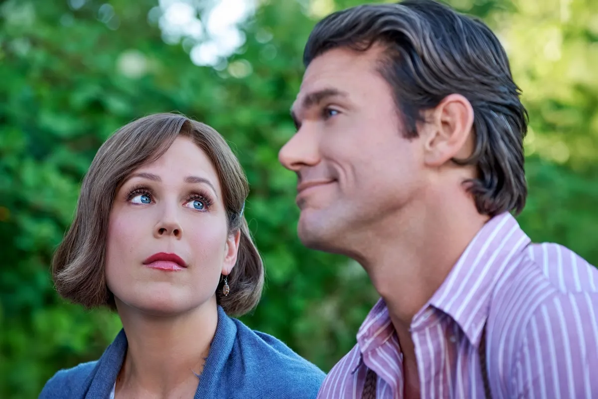 Elizabeth looking adoringly at Nathan in 'When Calls the Heart' Season 13