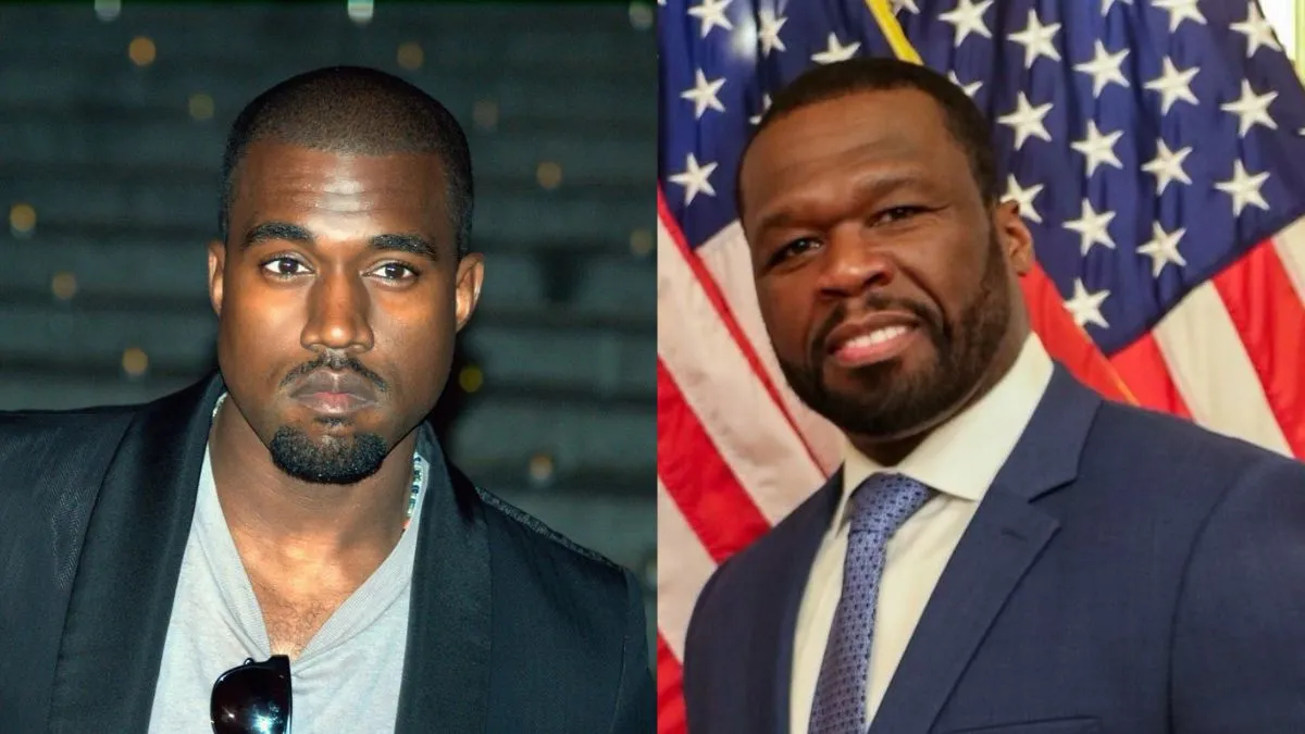 50 Cent takes another dig at Kanye West. (Image Credit: David Shankbone, Public domain, via Wikimedia Commons, Office of Speaker Mike Johnson, Public domain, via Wikimedia Commons)
