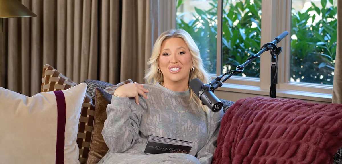 Savannah Chrisley in a gray sweatsuit