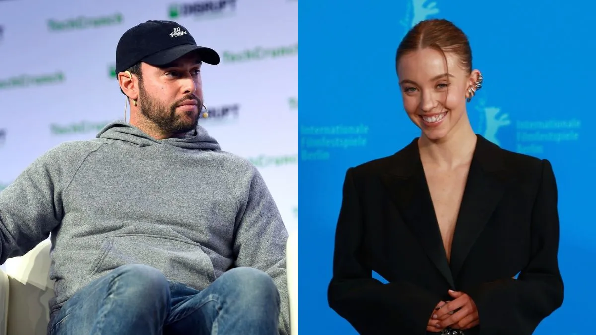 Sydney Sweeney and Scooter Braun met rabbis. (Image Credit:(L)TechCrunch, CC BY 2.0, via Wikimedia Commons (R)Elena Ternovaja, CC BY-SA 3.0, via Wikimedia Commons)