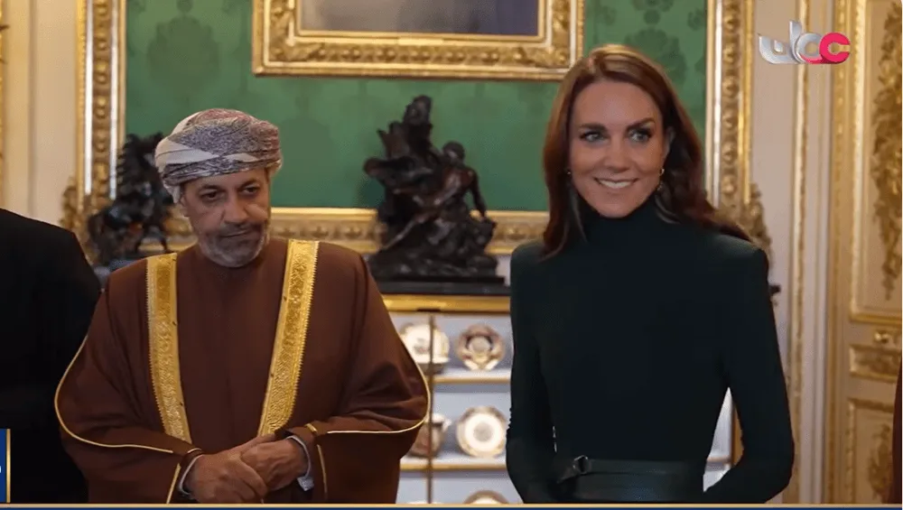 Screenshot of Kate Middleton and Sultan of Oman