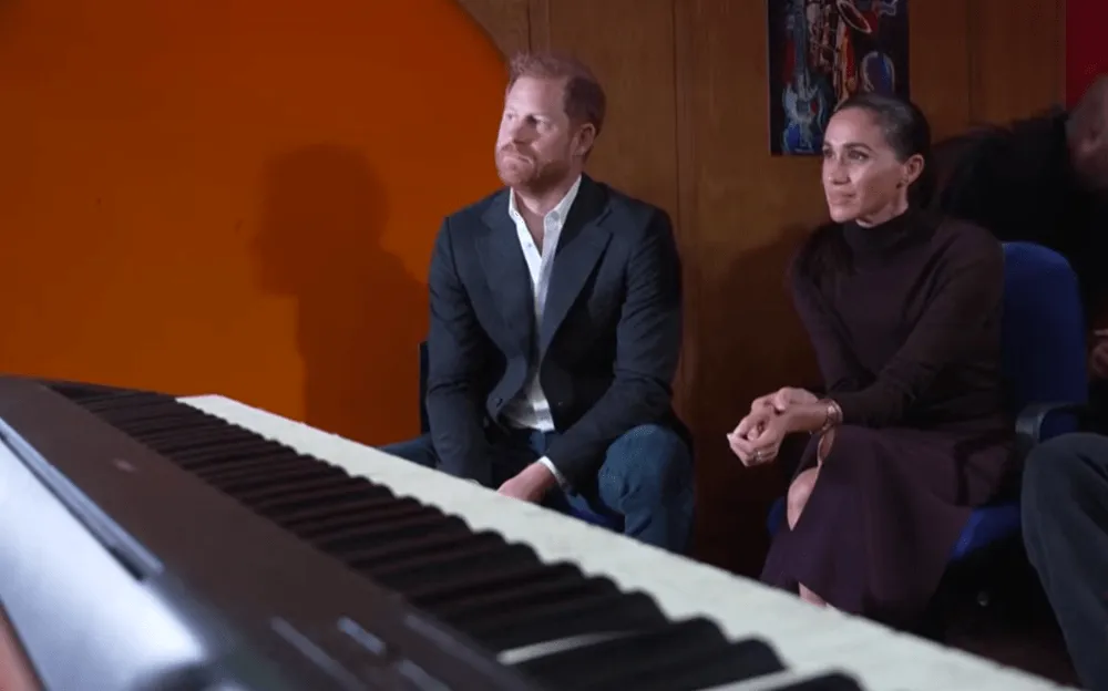 Screenshot of Prince Harry and Meghan Markle